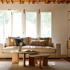 West Elm Cassian Concrete Top Coffee Table