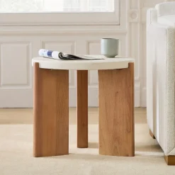 West Elm Cassian Concrete Top Side Table (20")