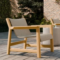 West Elm Cassis Outdoor Teak Lounge Chair