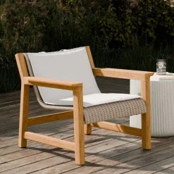 West Elm Cassis Outdoor Teak Lounge Chair