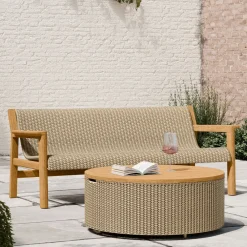 West Elm Cassis Outdoor Teak Sofa (72")