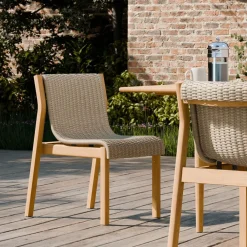 West Elm Cassis Outdoor Teak Stacking Dining Chair