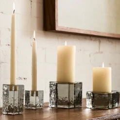 West Elm Cast Glass Pillar Holders