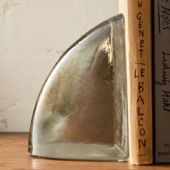 West Elm Cast Glass Sculptural Bookend