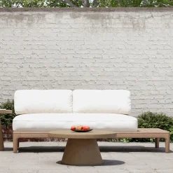 West Elm Catalina Outdoor Reversible Armless Sofa w/ Table (77")