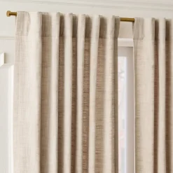 West Elm Chambray Woven Curtain