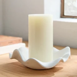 West Elm Charlotte Ceramic Pillar Holder