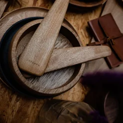 West Elm Chechen Wood Design Wooden Salad Servers