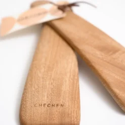 West Elm Chechen Wood Design Wooden Salad Servers