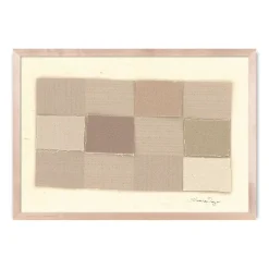 West Elm Checkered Earth Tones Framed Wall Art by Shaina Page