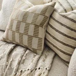 West Elm Checker Stripe & Throw Set