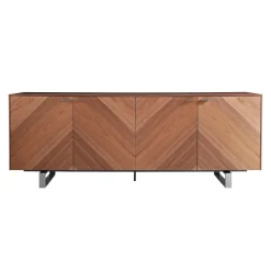 West Elm Chevron Walnut Media Console (79")