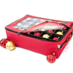 West Elm 48 Christmas Ornament Storage Box w/ Clear Lid