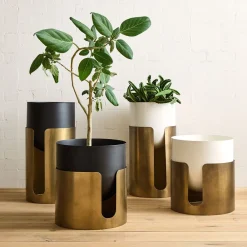 West Elm Ciro Metal Standing Planters