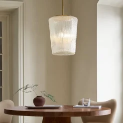 West Elm Citrine Glass Pendant (12")