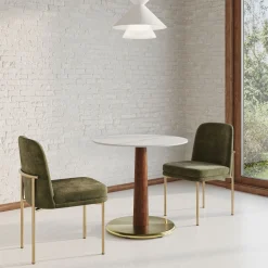 West Elm Claire Restaurant Round Dining Table - Porcelain