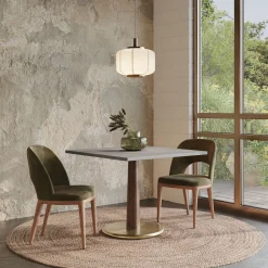 West Elm Claire Restaurant Square Dining Table - Quartz