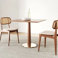 West Elm Claire Restaurant Square Dining Table - Wood