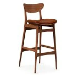 West Elm Classic Café Dining Stool Vegan Leather Cushion