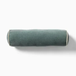 West Elm Classic Cotton Velvet Bolster Pillow