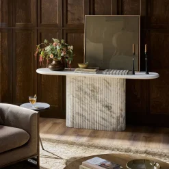 West Elm Claudelle Marble Console Table (70")