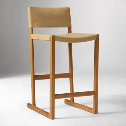 West Elm Clyde Leather Counter Stool