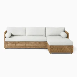 West Elm Coastal Outdoor 2-Piece Chaise Sectional Protective Cover