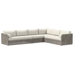 West Elm Coastal Outdoor 4-Piece L-Shaped Sectional Cushion Covers