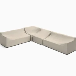 West Elm Coastal Outdoor 4-Piece L-Shaped Sectional Protective Cover