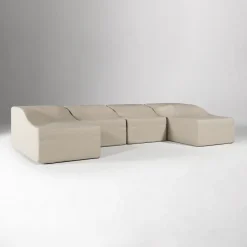 West Elm Coastal Outdoor 4-Piece U-Shaped Sectional Protective Cover