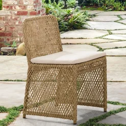 West Elm Coastal Wicker Outdoor Dining Chair