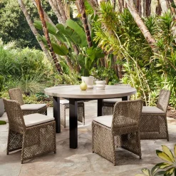 West Elm Coastal Wicker Outdoor Dining Chair