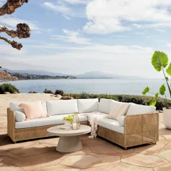 West Elm Coastal Wicker Outdoor 3-Piece L-Shaped Sectional (99")