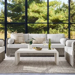 West Elm Coastal Wicker Outdoor Sofa (–)