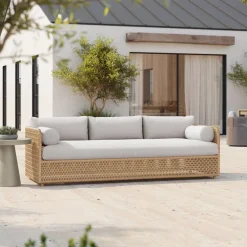 West Elm Coastal Wicker Outdoor Sofa (–)