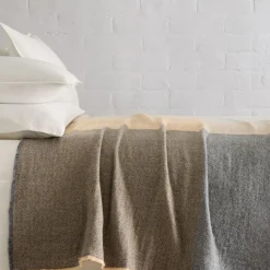 West Elm Colorblock Wool Bed Blanket