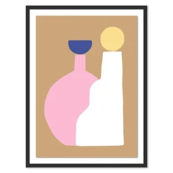West Elm Colorful Ceramics Framed Wall Art by Roseanne Kenny