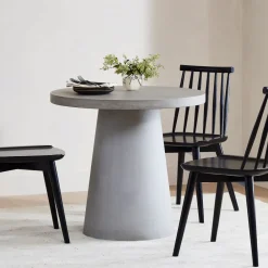 West Elm Concrete Indoor/Outdoor Pedestal Round Dining Table (32"–60")