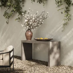 West Elm Concrete Waterfall Indoor/Outdoor Console Table (62")