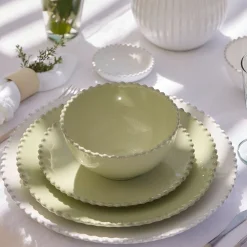 West Elm Costa Nova Pearl Stoneware Dinner Plates (Set of 4)