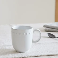 West Elm Costa Nova Pearl Stoneware Mugs (Set of 4)