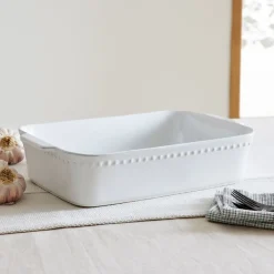 West Elm Costa Nova Pearl White Rectangular Baker