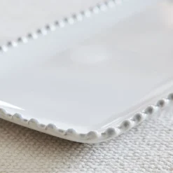 West Elm Costa Nova Pearl White Rectangular Tray