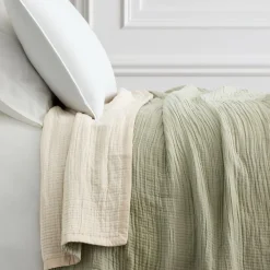 West Elm Cotton Linen Gauze Blanket