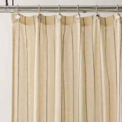 West Elm Cotton Linen Striped Shower Curtain