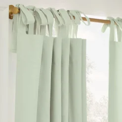 Kids West Elm Cotton Tie-Top Blackout Curtain
