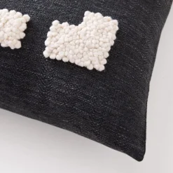 West Elm Cotton Tree Punch Needle Ndebele Pillow