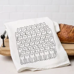 West Elm Counter Couture Cat Flour Sack Towels (Set of 2)
