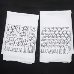 West Elm Counter Couture Cat Flour Sack Towels (Set of 2)