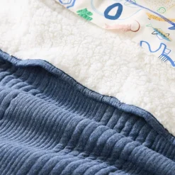 West Elm Cozy Jersey Linear Twin Blanket